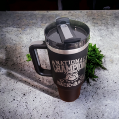 40 oz Laser Engraved Georgia National Champions Travel Tumbler