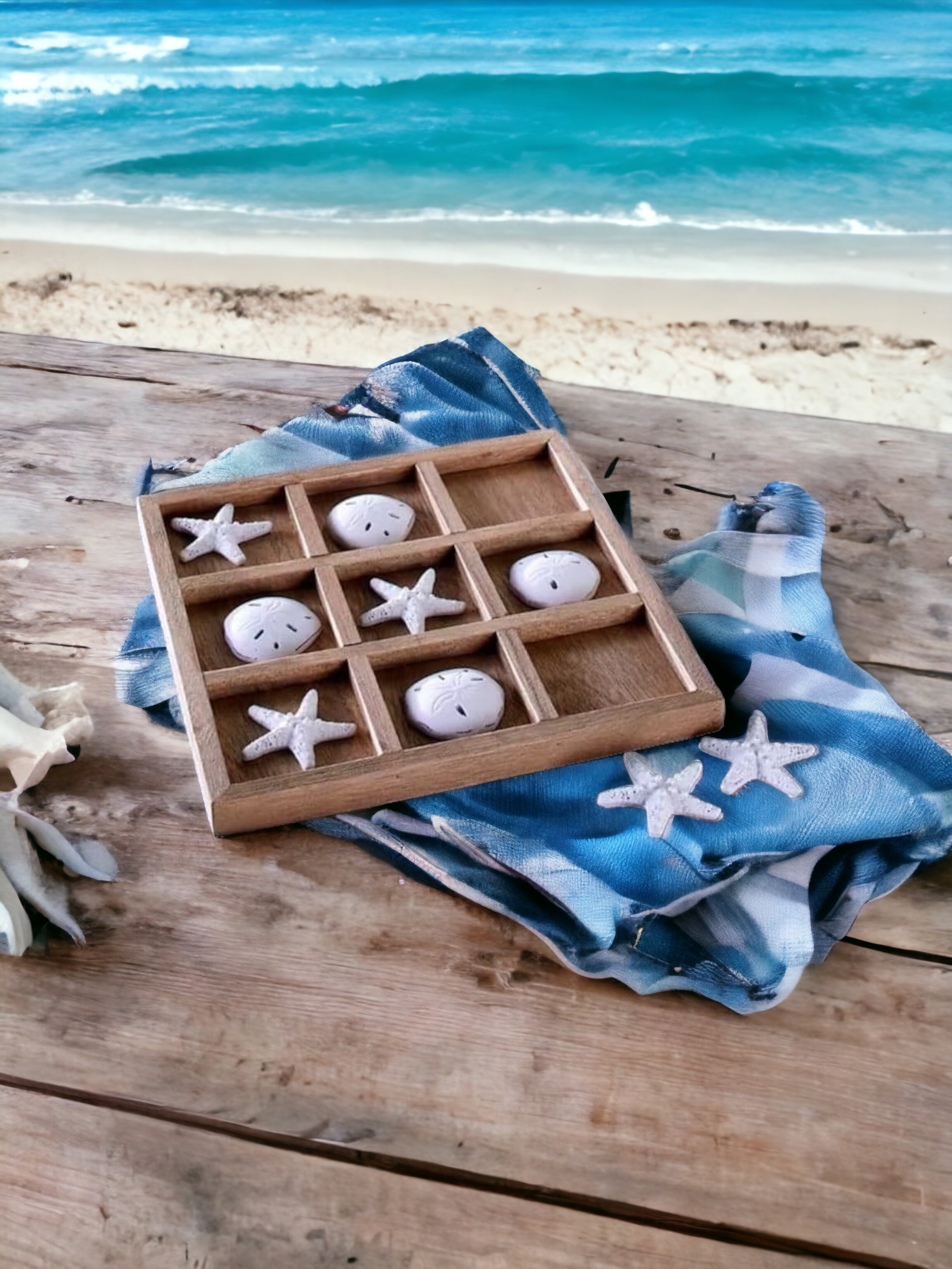 Coastal Tic Tac Toe Set
