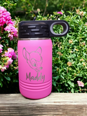 Personalized Stainless Steel Water Bottle with Flip Top Lid
