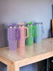 Sparkling Rhinestone Studded 40 oz. Tumbler with Handle