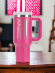 40 oz. American Flag Tumbler with Handle