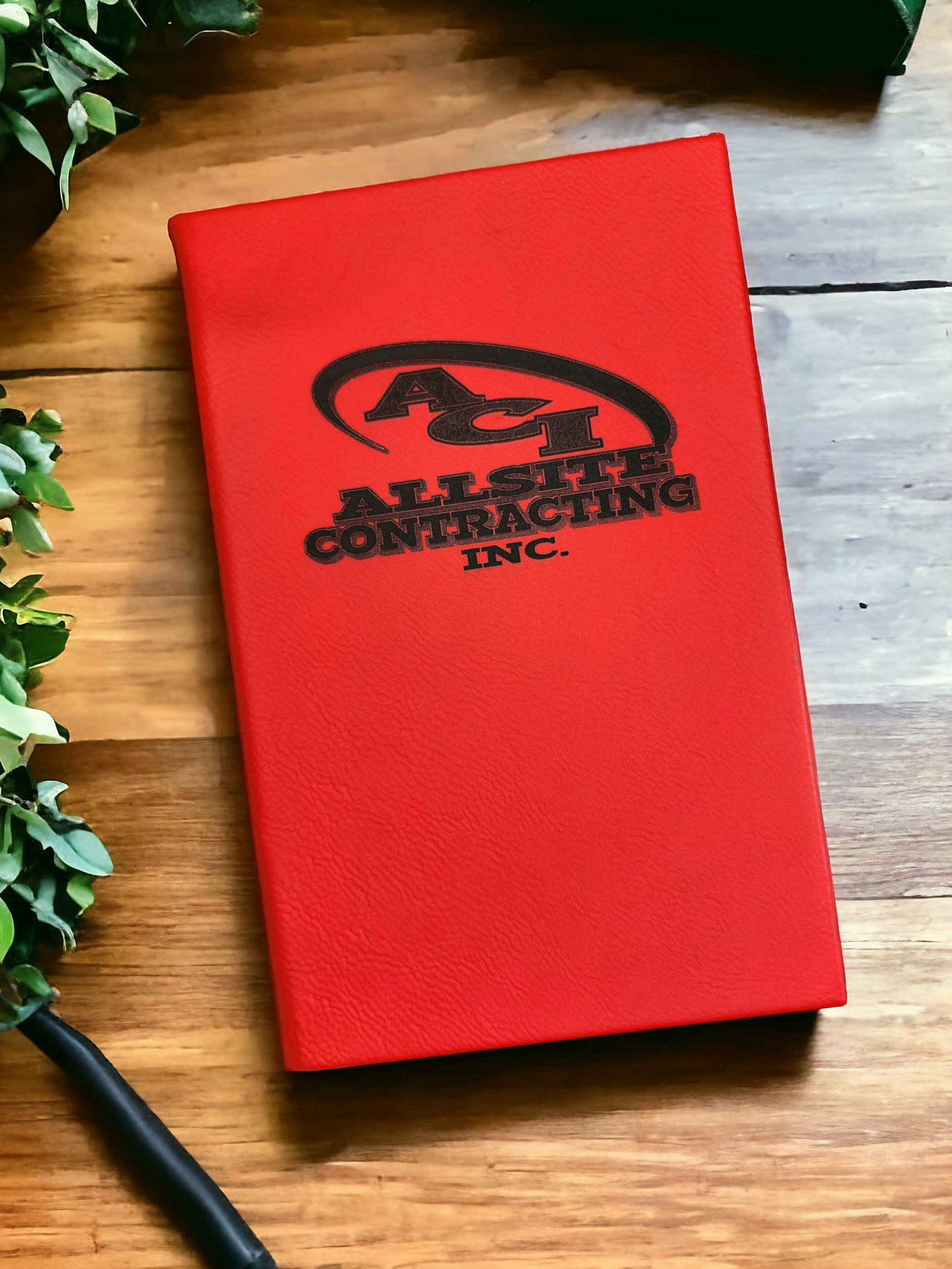 Branded Leatherette Laser Engraved Notebooks