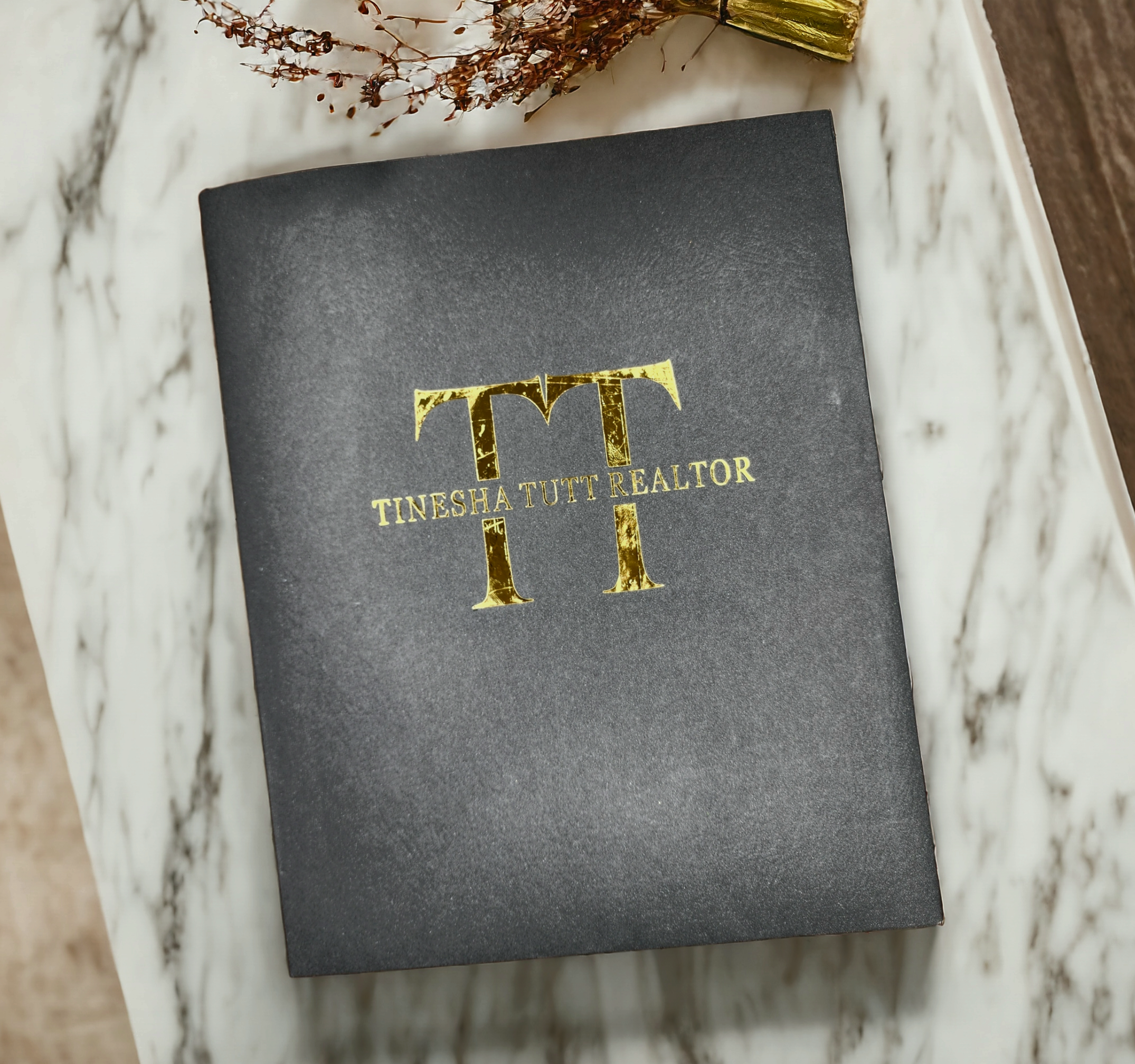 Branded Foil Presentation Folders with Card Holder
