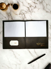Branded Foil Presentation Folders with Card Holder