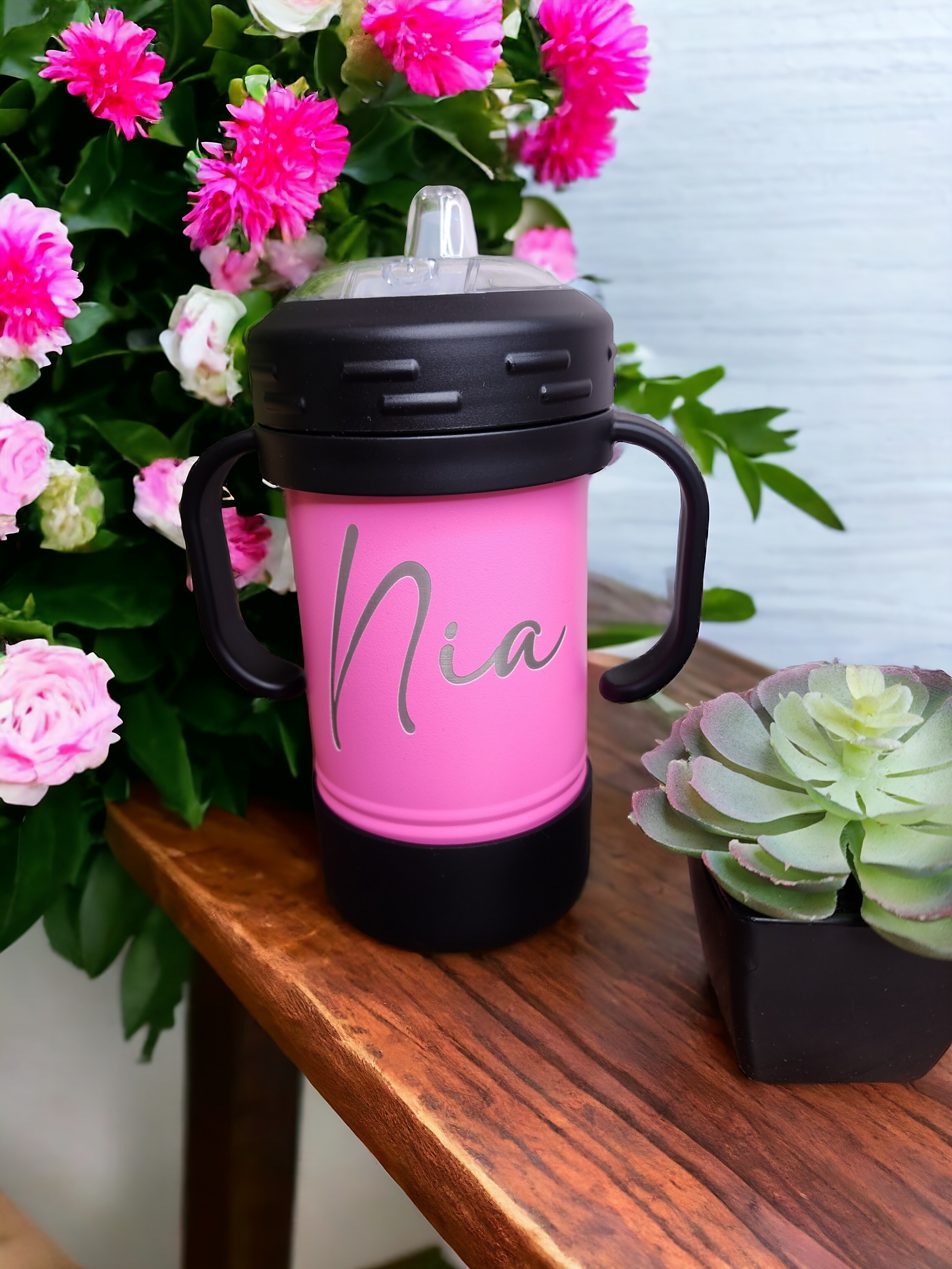 Custom Laser Engraved 10 oz Sippy Cup