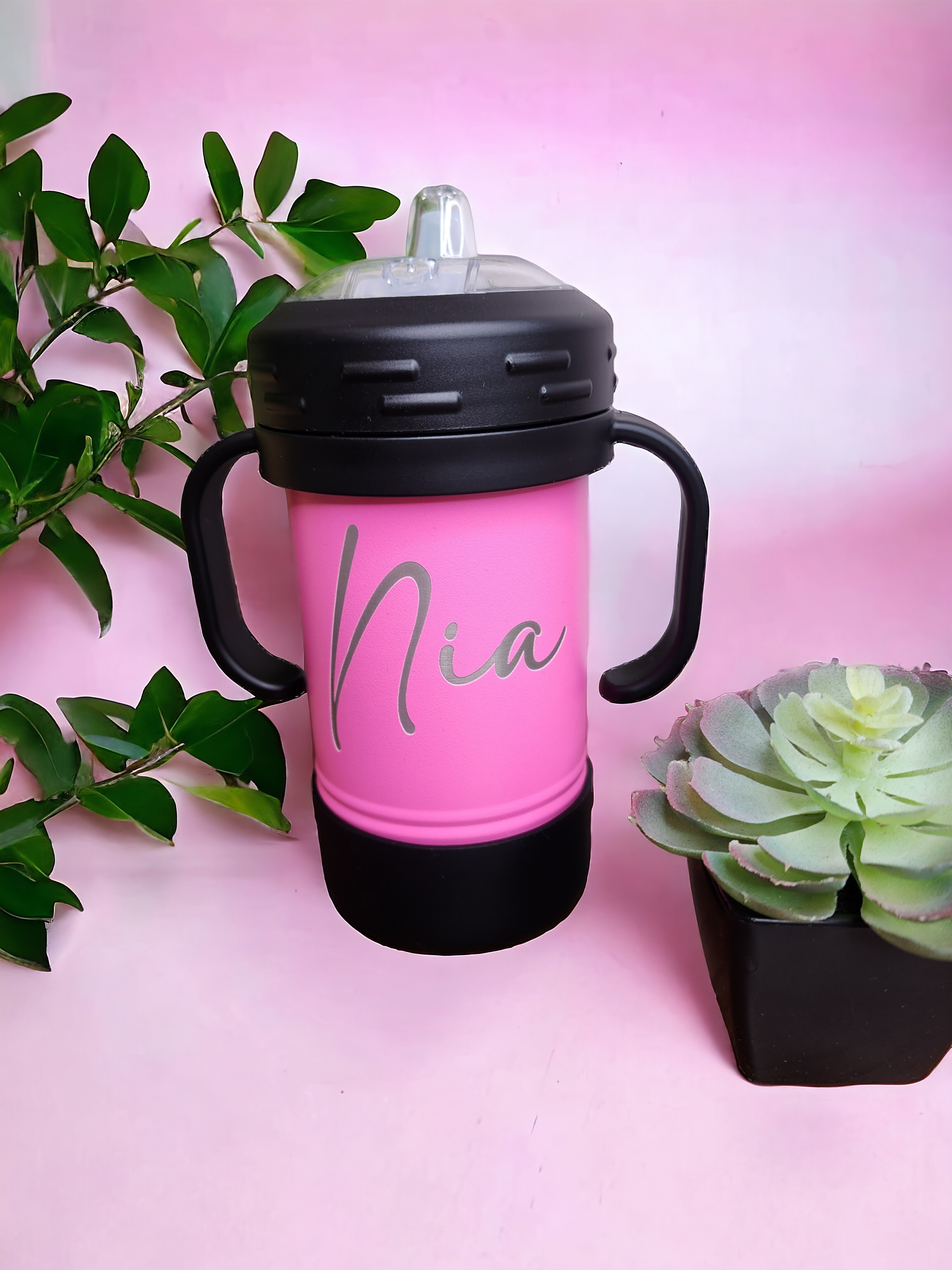 Custom Laser Engraved 10 oz Sippy Cup