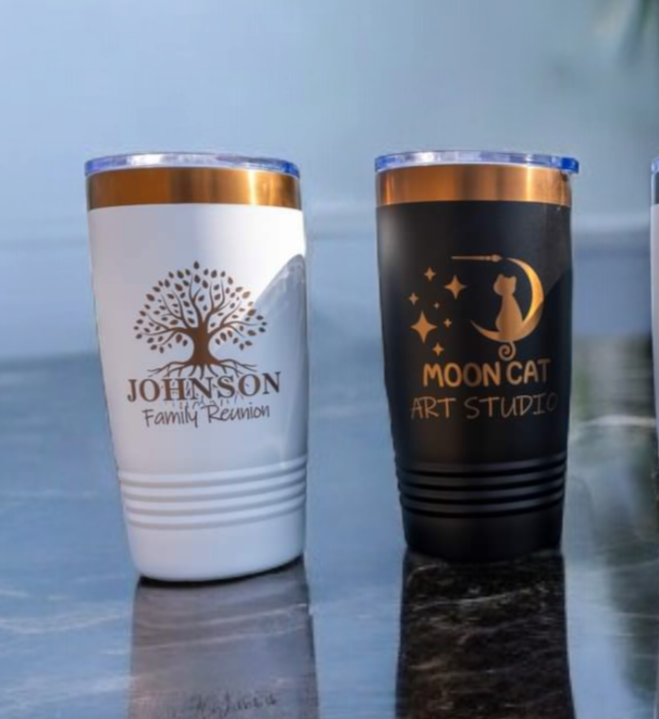 Rose Gold Plated Laser Engraved Drinkware