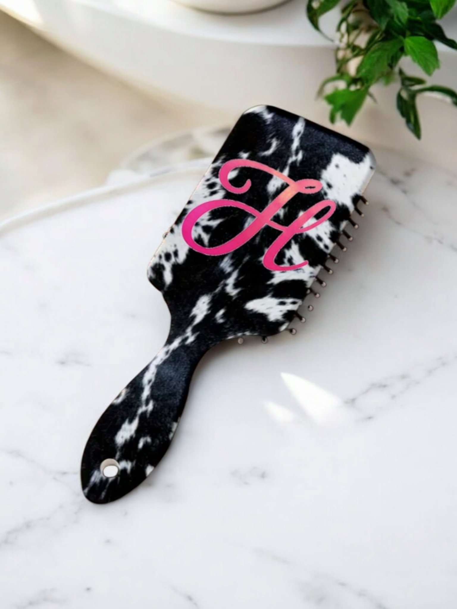 Personalized Cow Pattern Brush