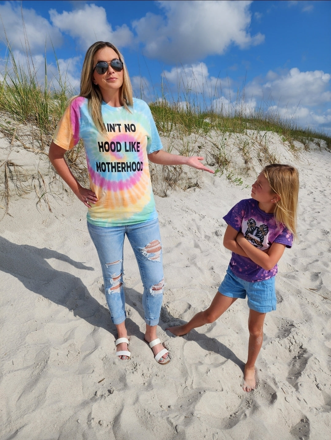 Ain't No Hood Like Motherhood Tie Dye Shirt