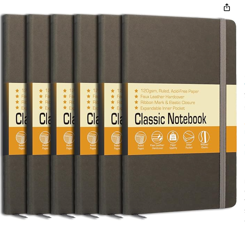 Branded Faux Leather Lined Executive Notebooks