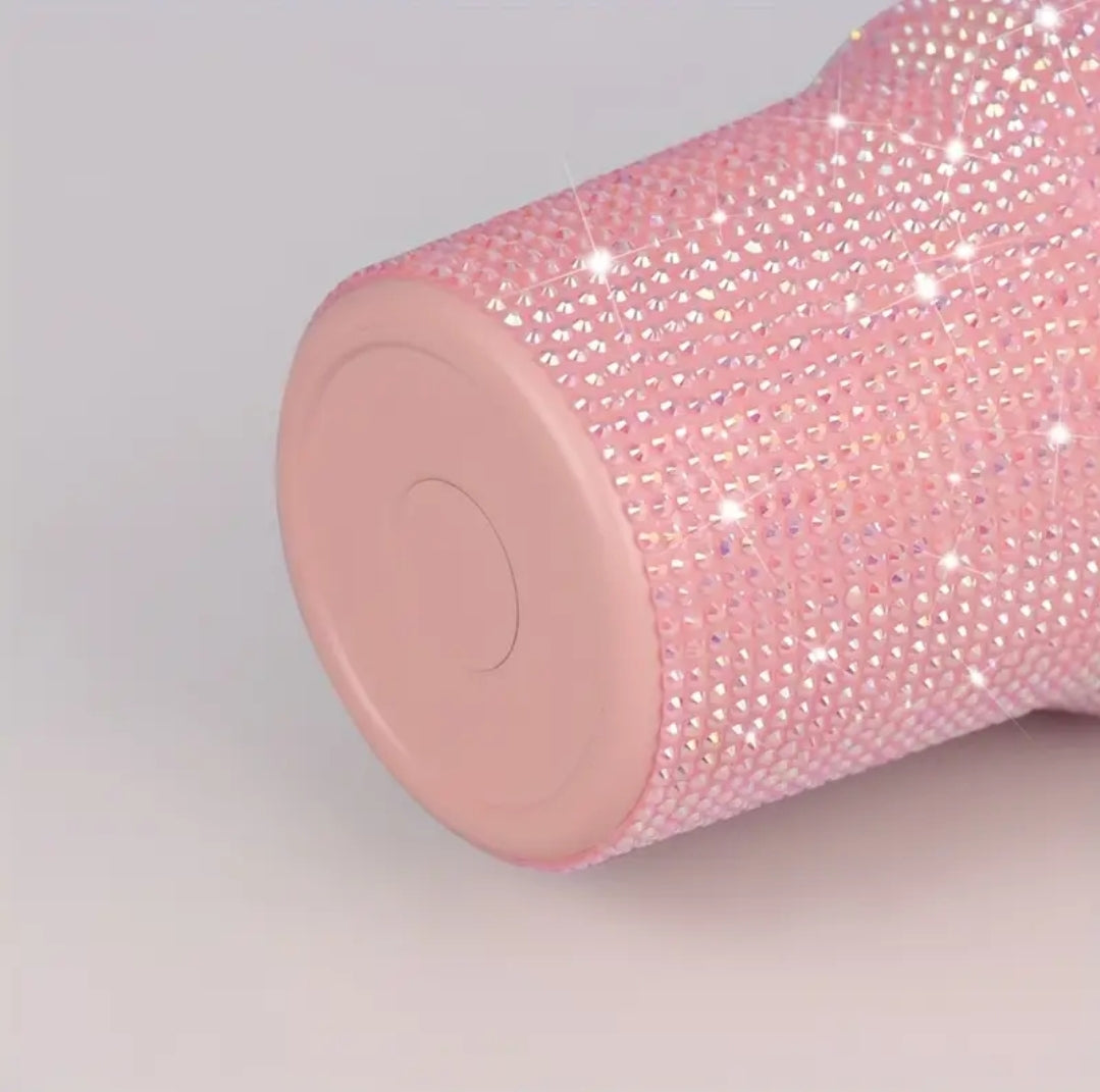 Sparkling Rhinestone Studded 40 oz. Tumbler with Handle