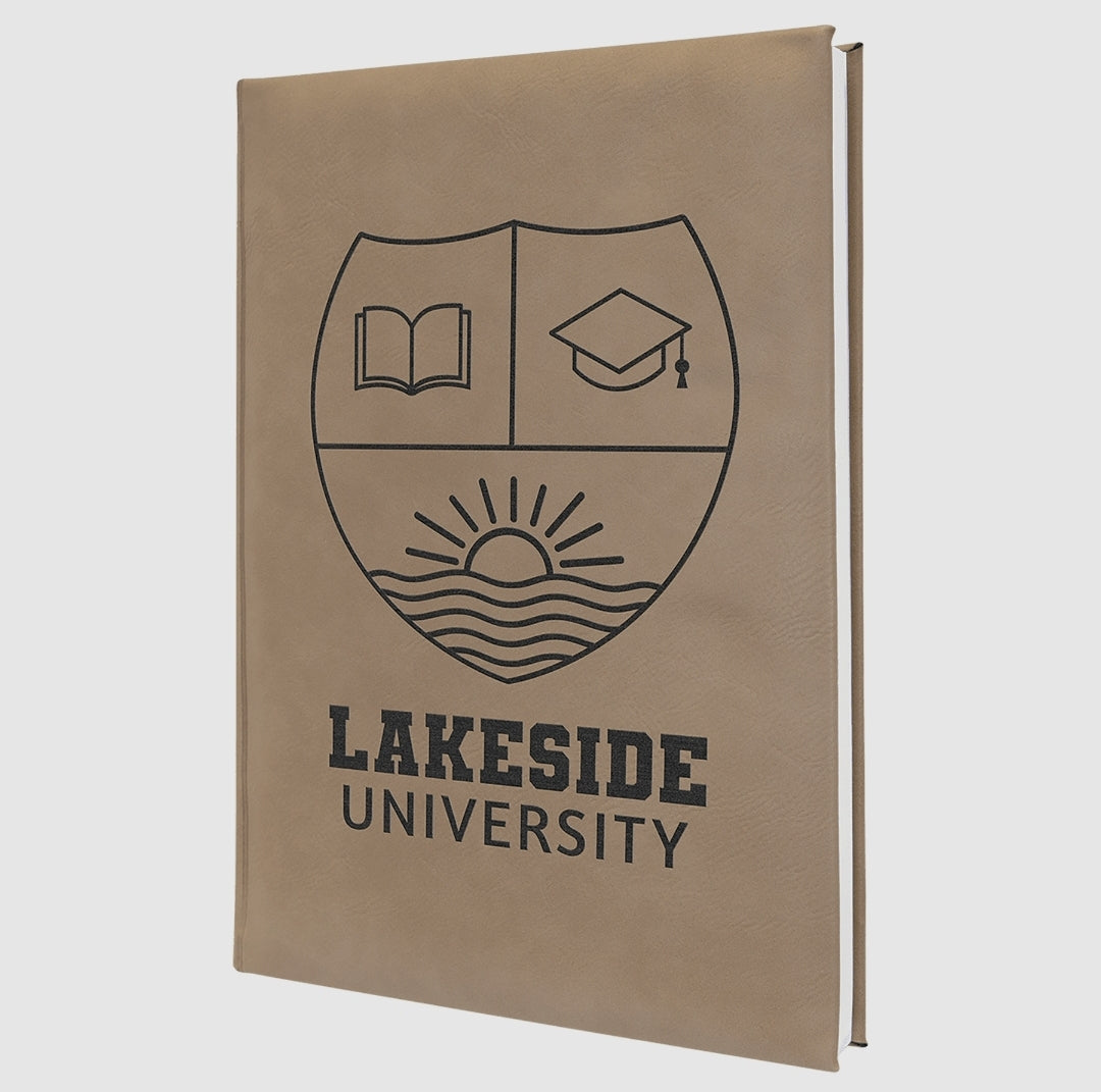 Branded Leatherette Laser Engraved Notebooks
