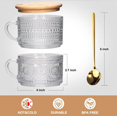 Vintage Laser Engraved Coffee Mug & Spoon