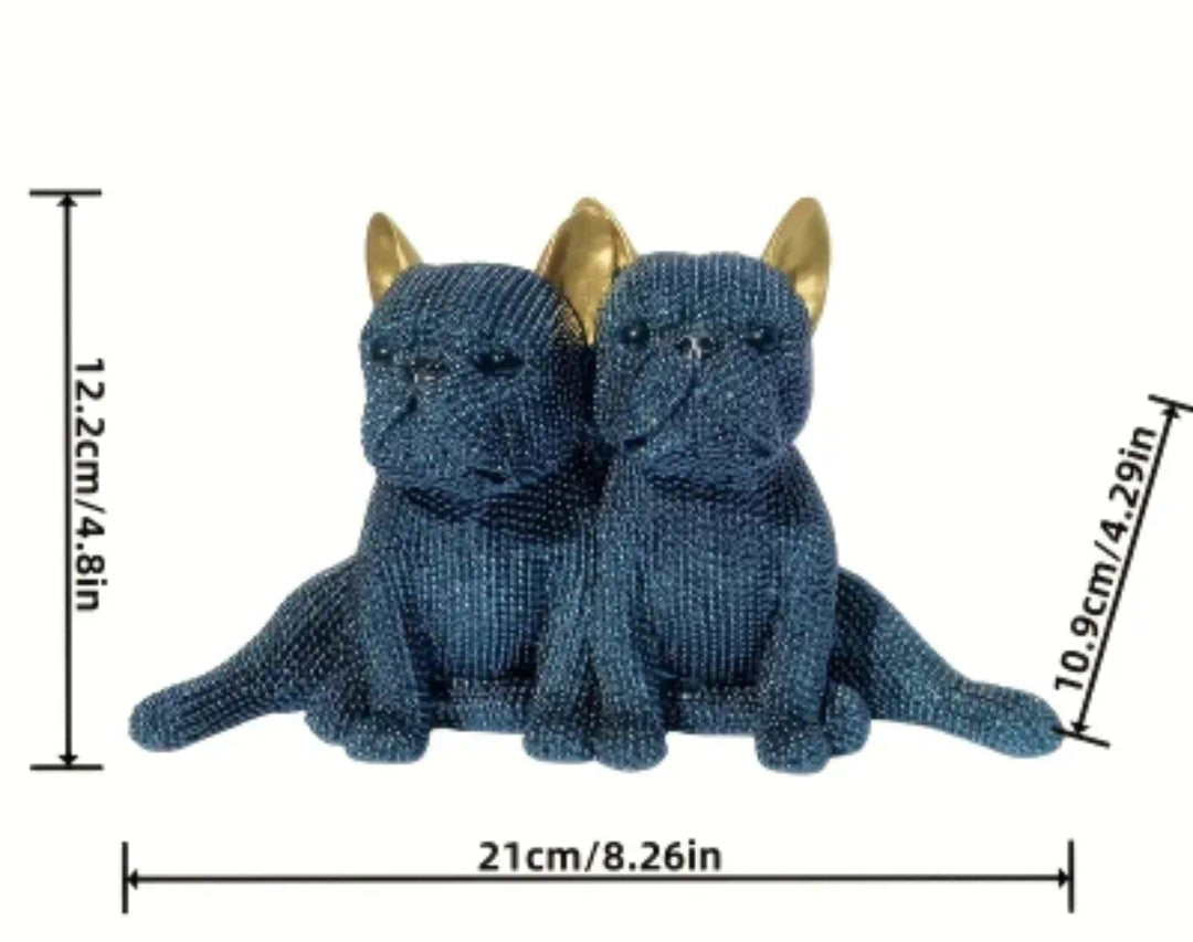 French Bulldog Rhinestone Statue