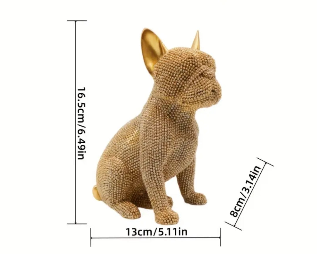 French Bulldog Rhinestone Statue
