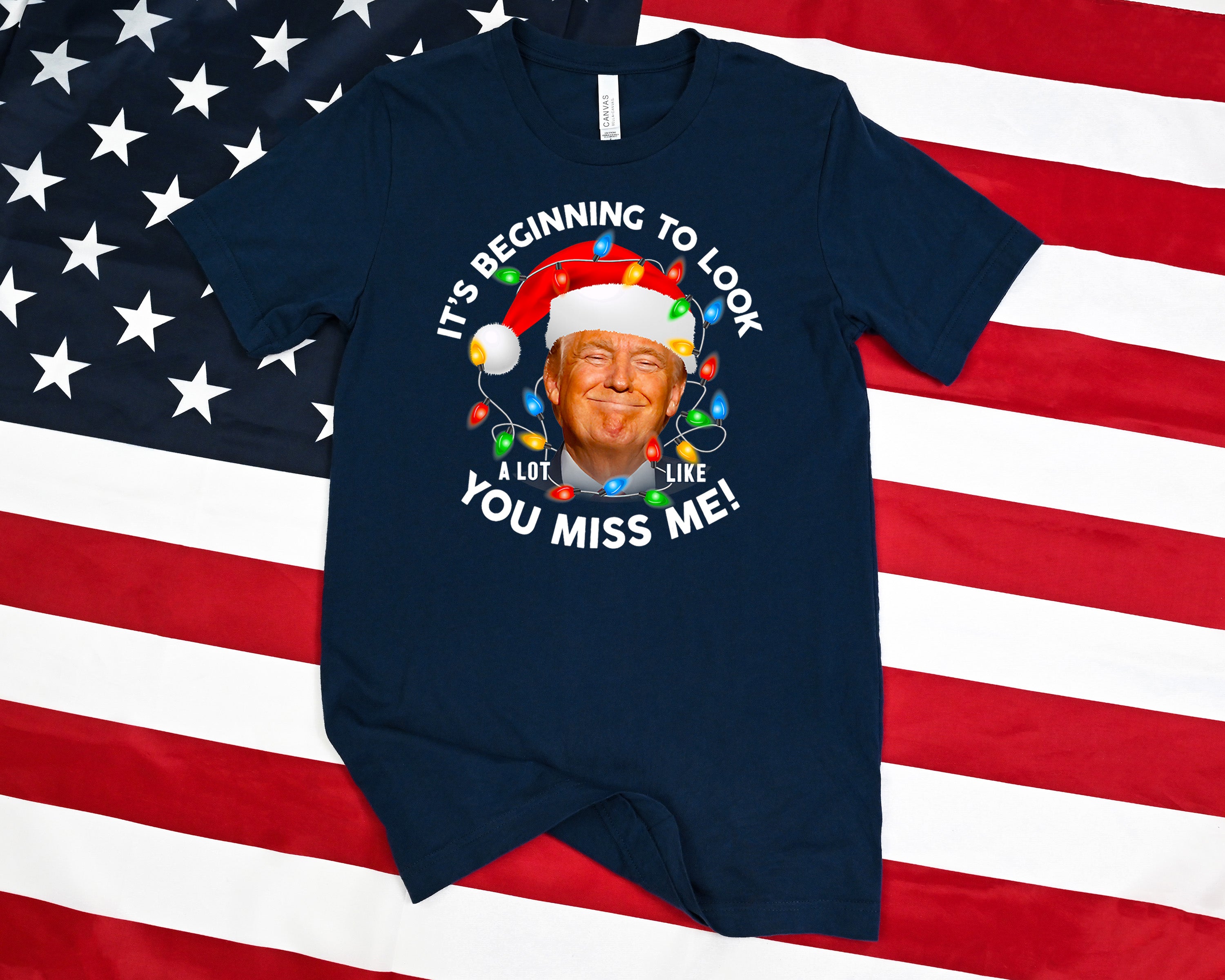 It's Beginning To Look A Lot Like You Miss Me Trump Christmas Lights Shirt