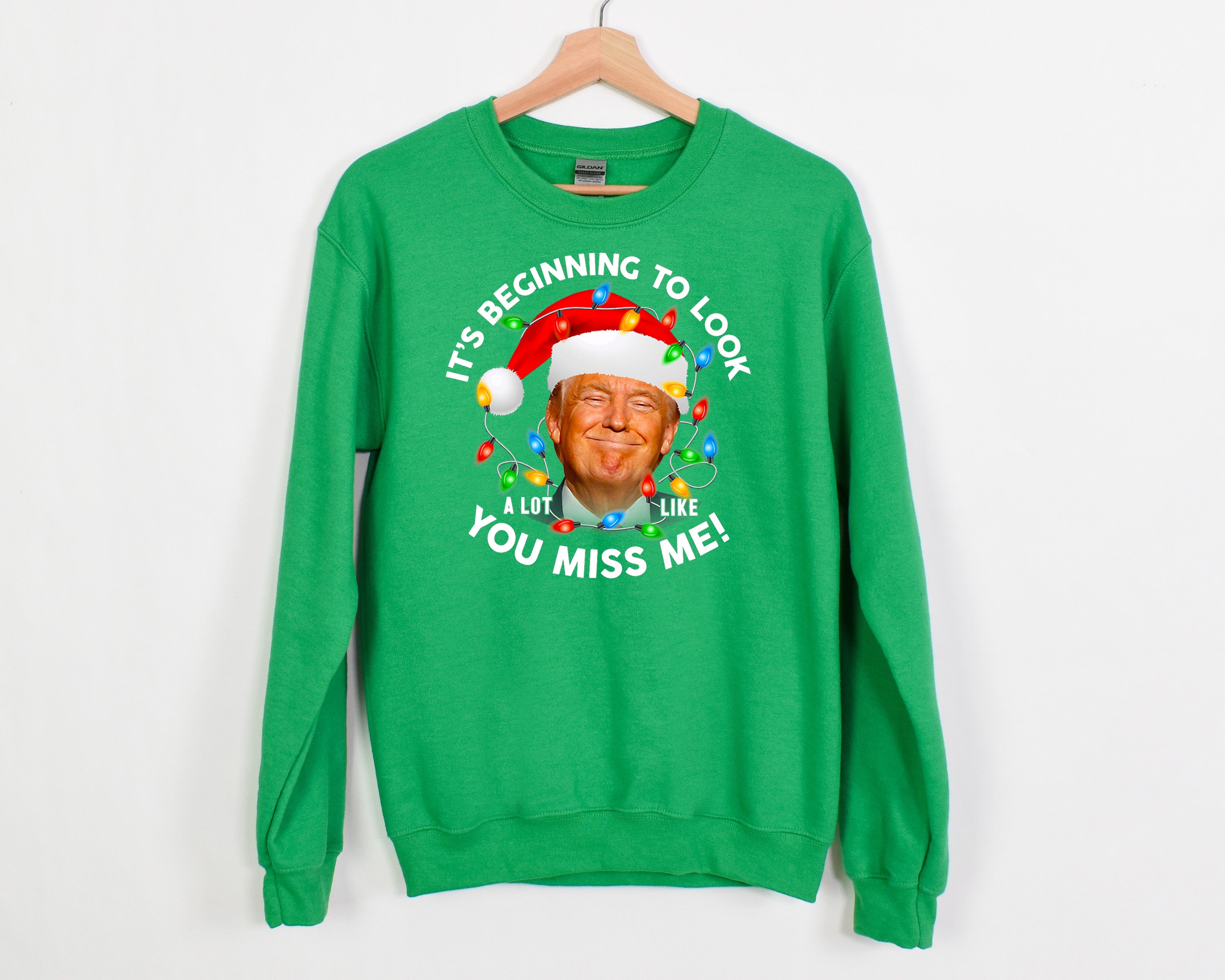 It's Beginning To Look A Lot Like You Miss Me Trump Christmas Lights Shirt