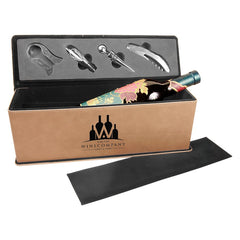 Custom Laser Engraved Wine Gift Box and Tools Set
