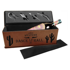 Custom Laser Engraved Wine Gift Box and Tools Set