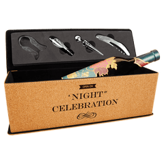 Custom Laser Engraved Wine Gift Box and Tools Set