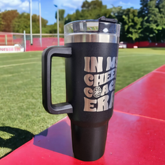 Laser Engraved In My Cheer Coach / Mom Era 40 oz Tumbler