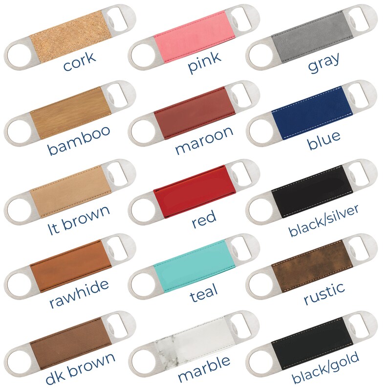 Personalized Leatherette Bottle Opener