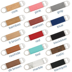 Personalized Leatherette Bottle Opener
