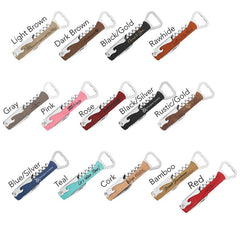 Customized Leatherette Wine Bottle Opener with Corkscrew