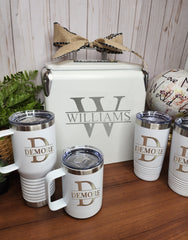 Custom Laser Engraved 12 QT. Retro Cooler