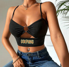 Dolphins Ring Linked Cami Crop Top