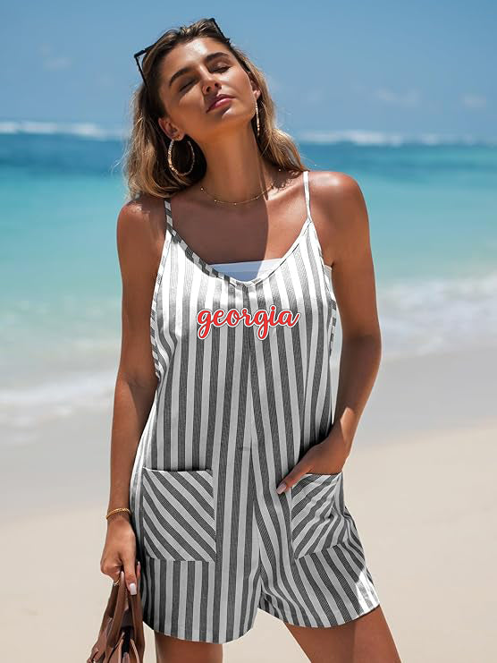 Georgia Loose Fit Striped Romper