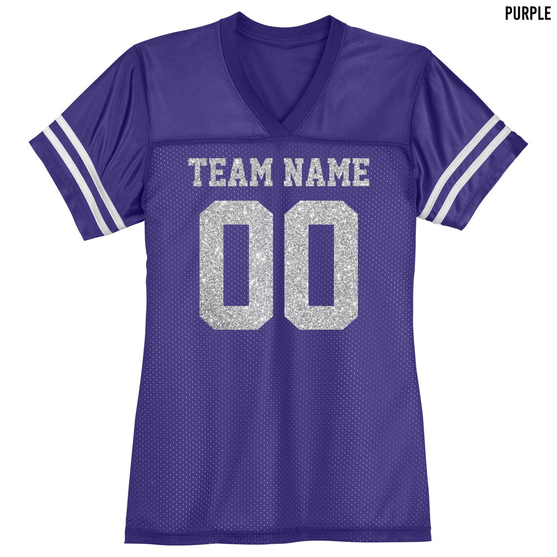 Custom Football Glitter Jersey