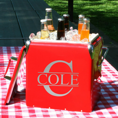 Custom Laser Engraved 12 QT. Retro Cooler