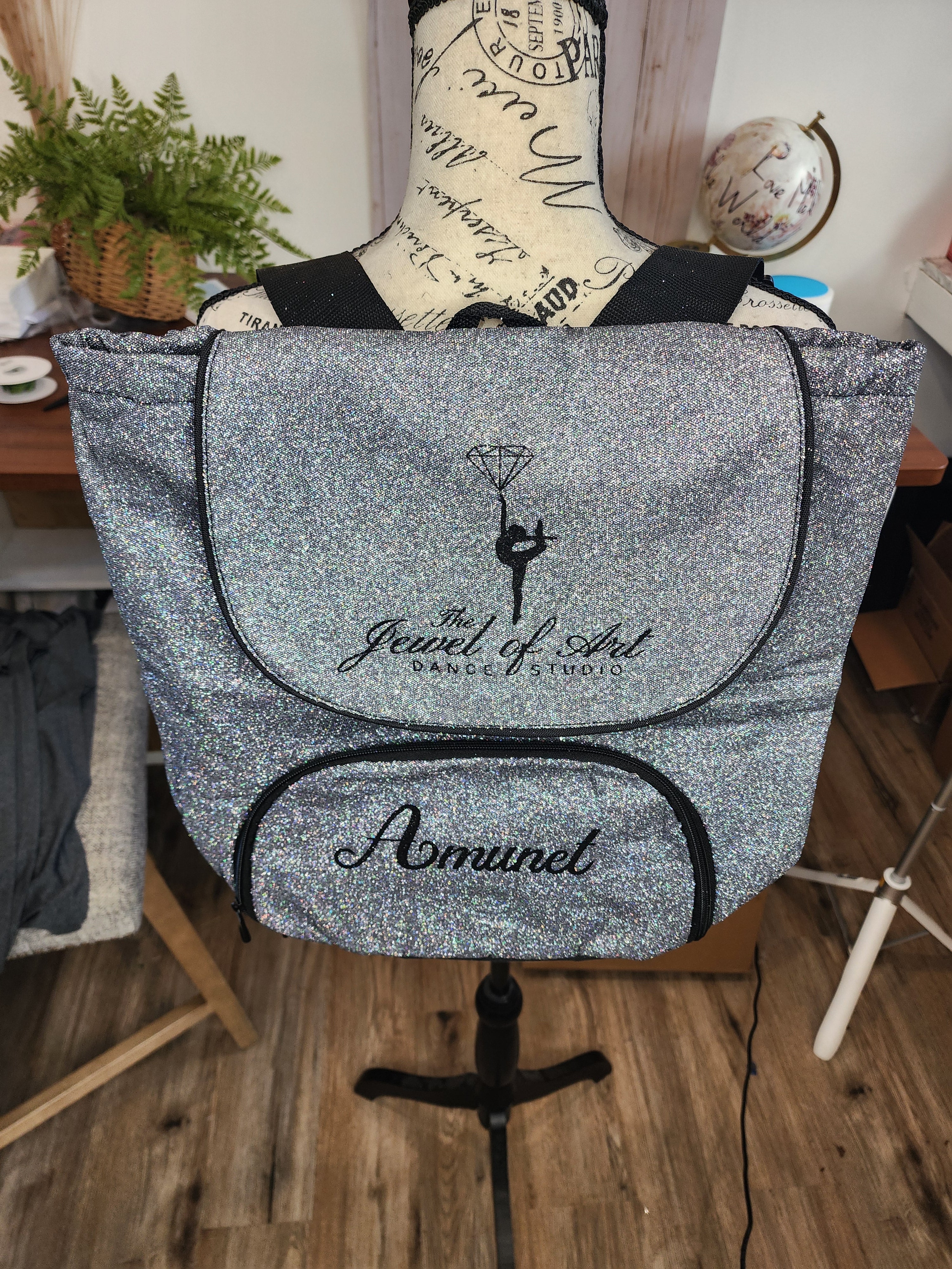 Customizable Glitter Backpack