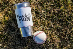 Leatherette 20 oz Laser Engraved Baseball Tumbler