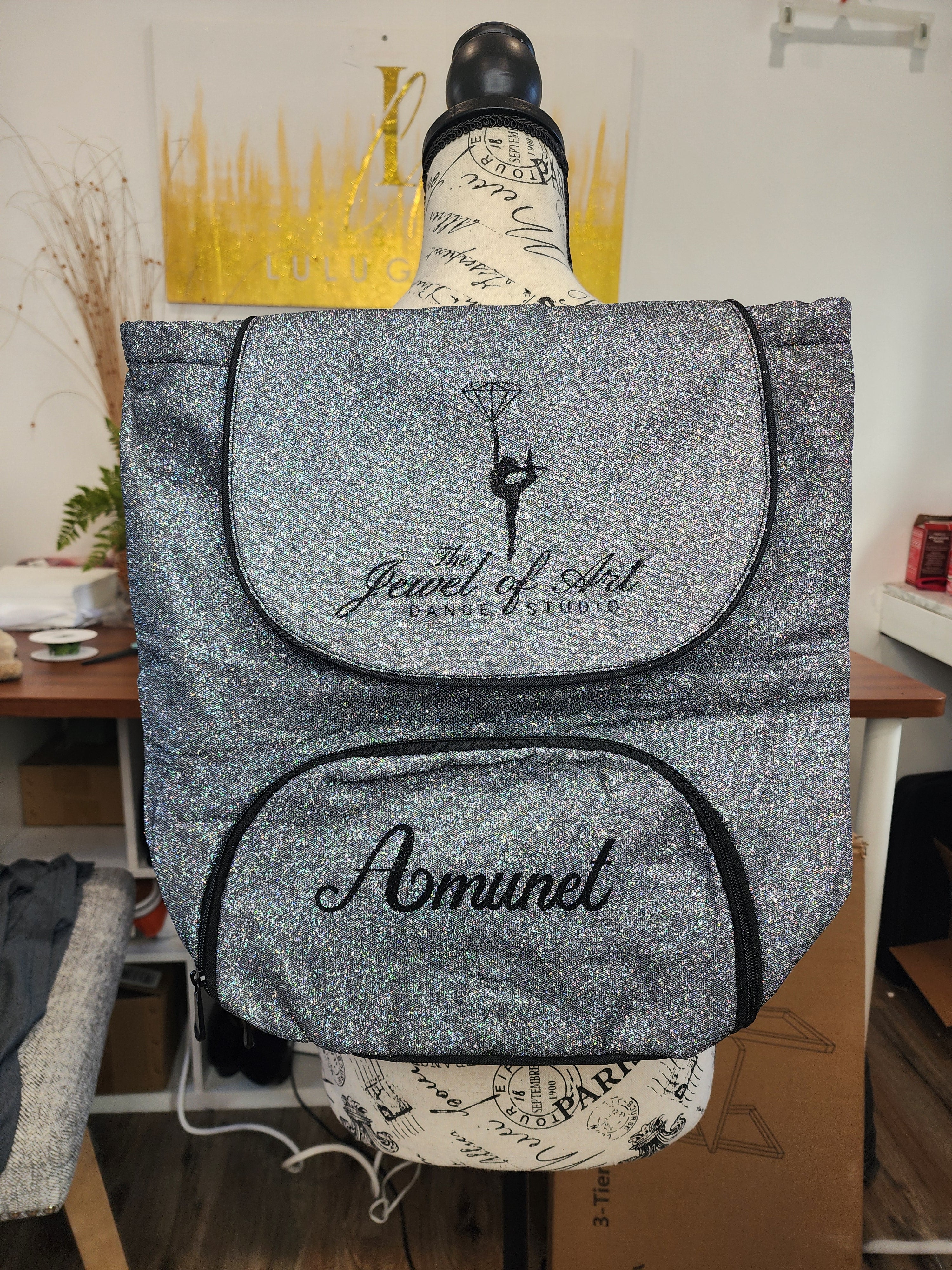 Customizable Glitter Backpack