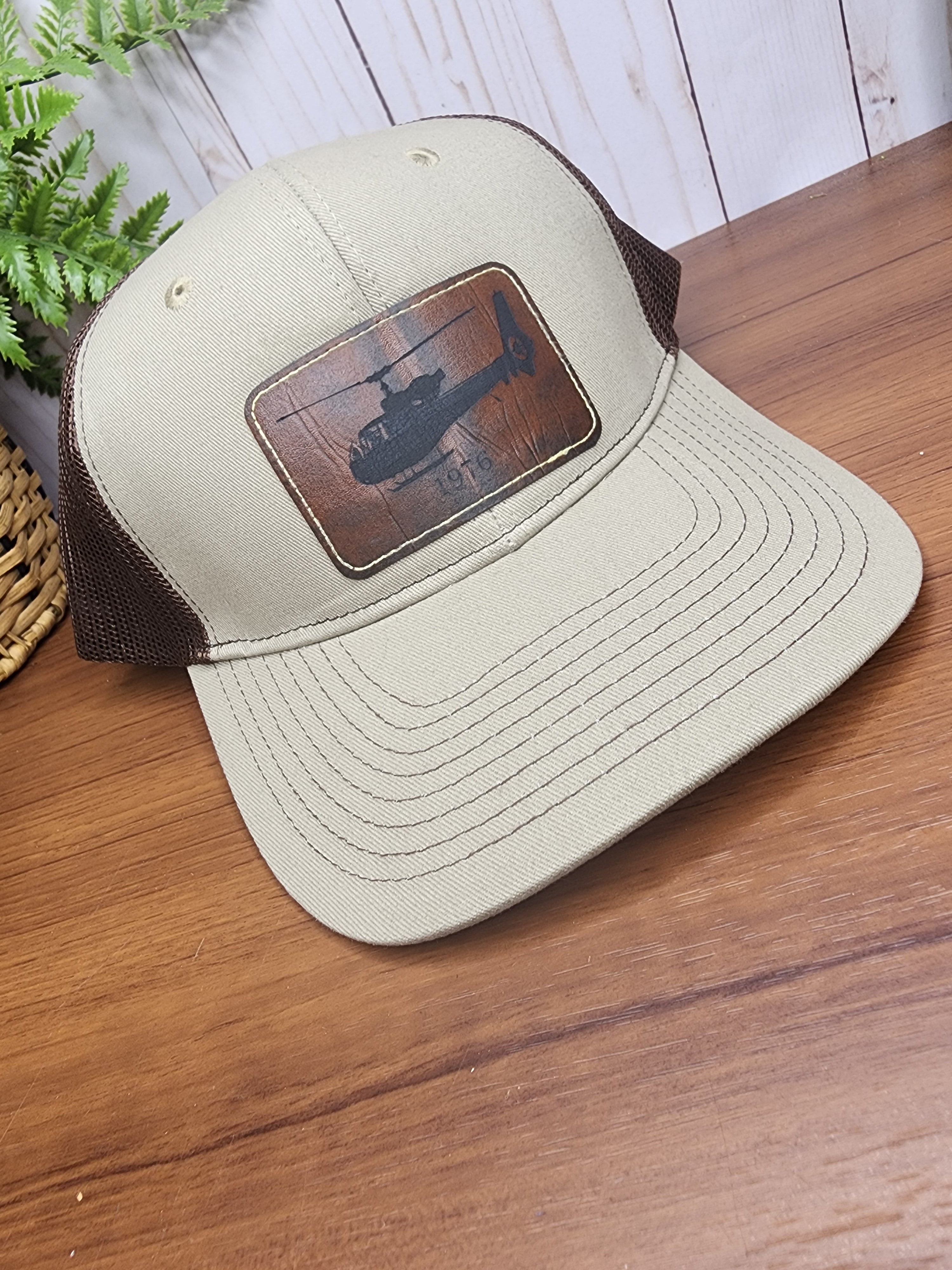 Custom Leather Patch Port Authority Snapback Trucker Cap
