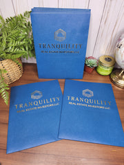 Branded Foil Presentation Folders with Card Holder