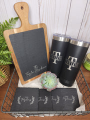 Custom Closing Gift Set- Acacia Wood & Slate
