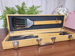 Custom Laser Engraved BBQ Set with Case