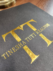 Branded Foil Presentation Folders with Card Holder