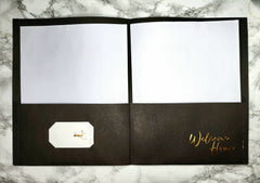 Branded Foil Presentation Folders with Card Holder