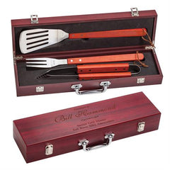 Custom Laser Engraved BBQ Set with Case