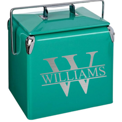 Custom Laser Engraved 12 QT. Retro Cooler