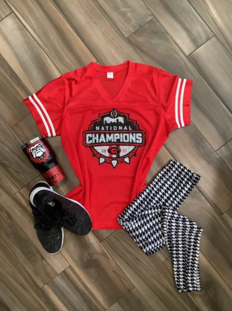 Georgia Bulldogs National Champions Glitter Shirt