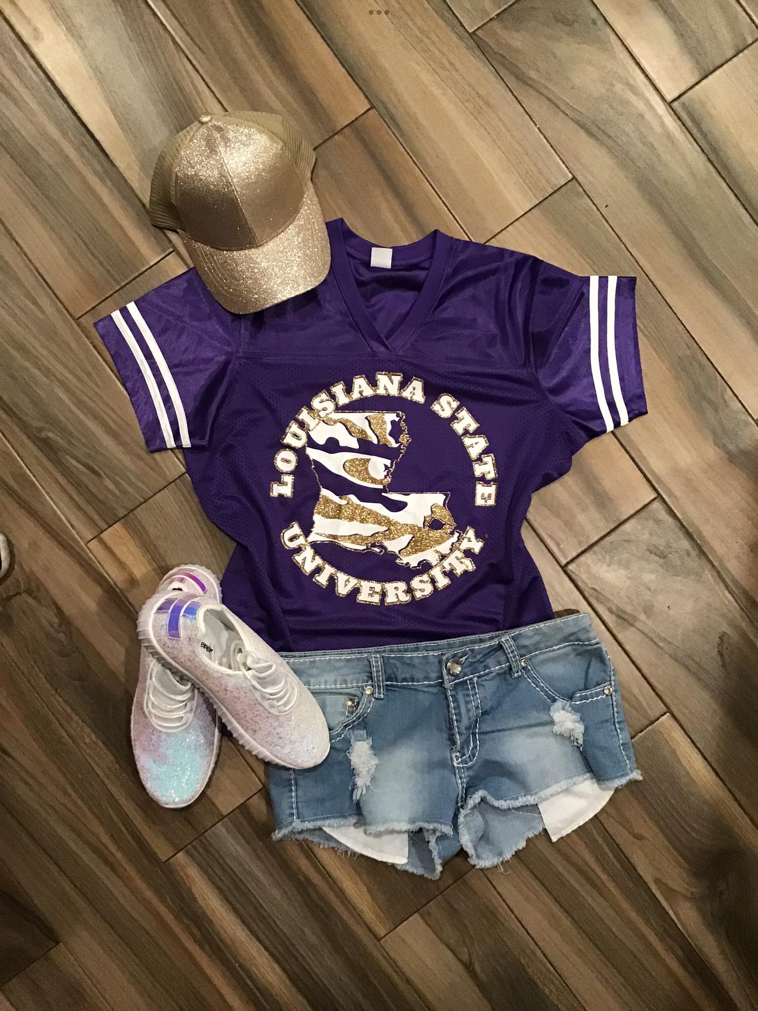 LSU Tigers Glitter Top