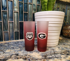 Customizable Ombré Red Georgia Shot Glasses