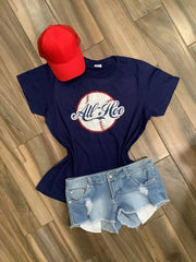 ATL Hoe Glitter Baseball Top