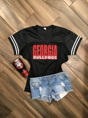 Black Georgia Stacked Top