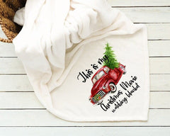This is my Christmas Movie Watching Red Truck Plush Blanket